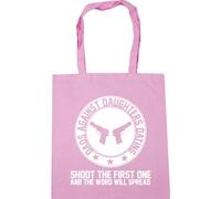 Hippowarehouse Dad's Against Daughters Dating Shoot The First one and The Word Will Spread Tote Shopping Gym Beach Bag 42cm x38cm, 10 litres