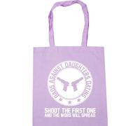 Hippowarehouse Dad's Against Daughters Dating Shoot The First one and The Word Will Spread Tote Shopping Gym Beach Bag 42cm x38cm, 10 litres
