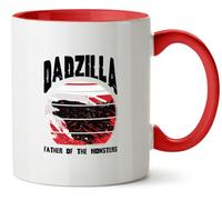 Hippowarehouse Dadzilla Father of the Monsters Printed Mug Various Colour Options Ceramic Cup Kitchenware 11oz