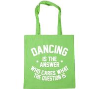 Hippowarehouse Dancing is the Answer Who Cares What the Question Is Tote Shopping Gym Beach Bag 42cm x38cm, 10 litres