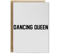 Hippowarehouse Dancing Queen Birthday Card A5 Personalised with envelope for him for her Funny Cards for Men and Women Blank inside option