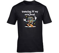 Hippowarehouse Dancing to My own Beat Unisex Short Sleeve t-Shirt (Specific Size Guide in Description) Black