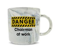 Hippowarehouse Danger Chairman at Work Printed Mug Various Colour Options Ceramic Cup Kitchenware 11oz