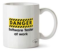 Hippowarehouse Danger Software Tester at Work Printed Mug Cup Ceramic 10oz