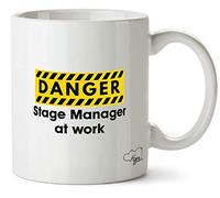 Hippowarehouse Danger Stage Manager at Work Printed Mug Cup Ceramic 10oz