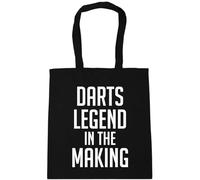 Hippowarehouse Darts legend in the making Tote Shopping Gym Beach Bag 42cm x38cm, 10 litres
