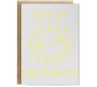 Hippowarehouse Day Of Happiness Personalised Card A6 with envelope for him for her Funny Cards for Men and Women Blank inside option