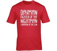 Hippowarehouse Dayman Fighter of The Nightman Champion of The Sun Unisex Short Sleeve t-Shirt (Specific Size Guide in Description) Red