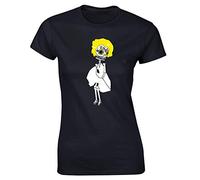 Hippowarehouse Dead Celebrity Skeleton Diva Womens Fitted Short Sleeve t-Shirt Black