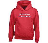 Hippowarehouse Dear Santa I can Explain Kids Children's Unisex Hoodie Hooded top Red