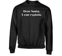 Hippowarehouse Dear Santa I can Explain Kids Children's Unisex Jumper Sweatshirt Pullover Black