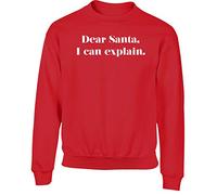 Hippowarehouse Dear Santa I can Explain Kids Children's Unisex Jumper Sweatshirt Pullover Red