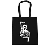 Hippowarehouse Death by Pizza Reaper Tote Shopping Gym Beach Bag 42cm x38cm, 10 litres