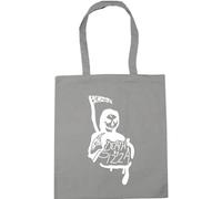 Hippowarehouse Death by Pizza Reaper Tote Shopping Gym Beach Bag 42cm x38cm, 10 litres