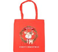 Hippowarehouse December 2025 Our little family's first Christmas Tote Shopping Gym Beach Bag 42cm x38cm, 10 litres