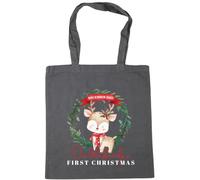 Hippowarehouse December 2025 Our little family's first Christmas Tote Shopping Gym Beach Bag 42cm x38cm, 10 litres