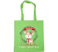 Hippowarehouse December 2025 Our little family's first Christmas Tote Shopping Gym Beach Bag 42cm x38cm, 10 litres