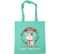 Hippowarehouse December 2025 Our little family's first Christmas Tote Shopping Gym Beach Bag 42cm x38cm, 10 litres