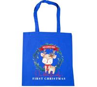Hippowarehouse December 2025 Our little family's first Christmas Tote Shopping Gym Beach Bag 42cm x38cm, 10 litres