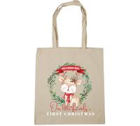 Hippowarehouse December 2025 Our little family's first Christmas Tote Shopping Gym Beach Bag 42cm x38cm, 10 litres