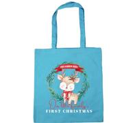 Hippowarehouse December 2025 Our little family's first Christmas Tote Shopping Gym Beach Bag 42cm x38cm, 10 litres