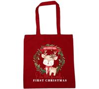 Hippowarehouse December 2025 Our little family's first Christmas Tote Shopping Gym Beach Bag 42cm x38cm, 10 litres