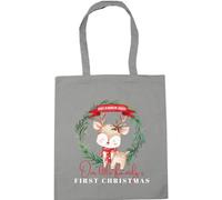 Hippowarehouse December 2025 Our little family's first Christmas Tote Shopping Gym Beach Bag 42cm x38cm, 10 litres