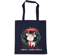 Hippowarehouse December 2025 Our little family's first Christmas Tote Shopping Gym Beach Bag 42cm x38cm, 10 litres