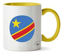 Hippowarehouse Democratic Republic of Congo Flag Printed Mug Various Colour Options Ceramic Cup Kitchenware 11oz