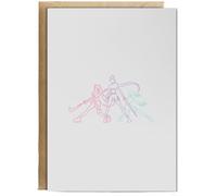 Hippowarehouse Demon Hunter Trio Girl Squad Edgy K-pop Graphic Personalised Card A5 with envelope for him for her Funny Cards for Men and Women Blank inside option