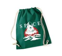 Hippowarehouse Desert Planet Sci Fi Inspired Hooded Blue Eyed Wanderer Graphic Drawstring Cotton School Gym Bag 37cm x 46cm, 12 litres