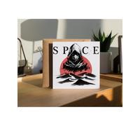 Hippowarehouse Desert Planet Sci Fi Inspired Hooded Blue Eyed Wanderer Graphic Personalised Card. 15cm x 15cm with envelope for him for her Funny Cards for Men and Women Blank inside option