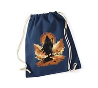 Hippowarehouse Desert Prophet Retro Sci Fi Illustration Desert Spice Legacy Drawstring Cotton School Gym Bag 37cm x 46cm, 12 litres