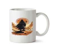 Hippowarehouse Desert Prophet Retro Sci Fi Illustration Desert Spice Legacy Printed Mug Various Colour Options Ceramic Cup Kitchenware 11oz