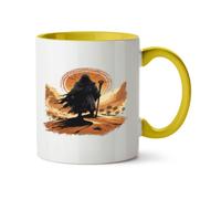 Hippowarehouse Desert Prophet Retro Sci Fi Illustration Desert Spice Legacy Printed Mug Various Colour Options Ceramic Cup Kitchenware 11oz
