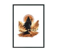 Hippowarehouse Desert Prophet Retro Sci Fi Illustration Desert Spice Legacy Printed Poster A3 Wall Art Design Classroom Room Gym Office Décor