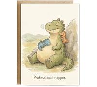 Hippowarehouse Dinosaur dad proffessional napper Personalised Card A5 with envelope for him for her Funny Cards for Men and Women Blank inside option