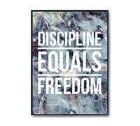 Hippowarehouse Discipline Equals Freedom Printed Poster Wall Art Design Classroom Room Gym Office Décor Frame not included