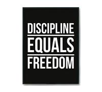 Hippowarehouse Discipline Equals Freedom Printed Poster Wall Art Design Classroom Room Gym Office Décor Frame not included