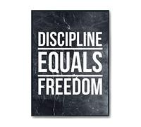 Hippowarehouse Discipline Equals Freedom Printed Poster Wall Art Design Classroom Room Gym Office Décor Frame not included