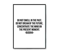 Hippowarehouse Do Not Dwell in The Past, Do Not Dream of The Future, Concentrate The Mind On The Present Moment Printed Poster A4 Wall Art Design Classroom Room Gym Office DÃƒ©cor