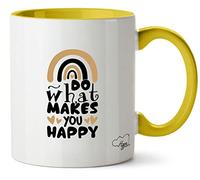 Hippowarehouse Do What Makes You Happy Printed Mug Various Colour Options Ceramic Cup Kitchenware 11oz