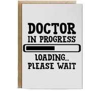 Hippowarehouse Doctor in progress loading please wait Birthday Card A5 Personalised with envelope for him for her Funny Cards for Men and Women Blank inside option