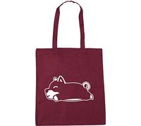 Hippowarehouse Dog shiba inu drawing Tote Shopping Gym Beach Bag 42cm x38cm, 10 litres