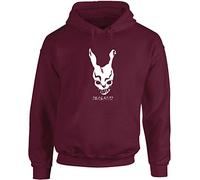 Hippowarehouse Donnie Darko Frank Mask Countdown unisex Hoodie hooded top (Specific size guide in description) Maroon