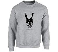 Hippowarehouse Donnie Darko Frank Mask Countdown Unisex Jumper Sweatshirt Pullover (Specific Size Guide in Description) Grey