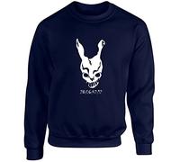 Hippowarehouse Donnie Darko Frank Mask Countdown Unisex Jumper Sweatshirt Pullover (Specific Size Guide in Description) Navy Blue