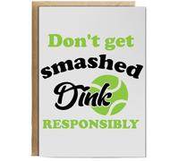 Hippowarehouse Don't Get Smashed Dink Responsibly Birthday Card A5 Personalised with envelope for him for her Funny Cards for Men and Women Blank inside option