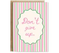 Hippowarehouse Don't give up Personalised Card A6 with envelope for him for her Funny Cards for Men and Women Blank inside option