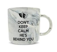 Hippowarehouse Don't Keep Calm He's Behind You Panto Pantomime Printed Mug Various Colour Options Ceramic Cup Kitchenware 11oz